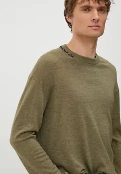 ZADIG&VOLTAIRE pulover de lana barbati, culoarea verde, KMSW00712 imagine