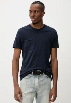 ZADIG&VOLTAIRE tricou din bumbac barbati, culoarea bleumarin, uni, JMTS00623 imagine