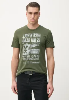 ZADIG&VOLTAIRE tricou din bumbac barbati, culoarea verde, cu imprimeu, JMTS01661 imagine