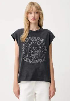 ZADIG&VOLTAIRE tricou din bumbac culoarea gri, JWTT01275 imagine