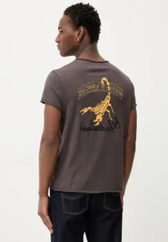 ZADIG&VOLTAIRE tricou din bumbac culoarea maro, cu imprimeu, JMTN01639 imagine