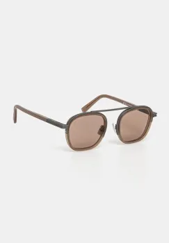 Zegna ochelari de soare culoarea argintiu, EZ0231_5145E imagine