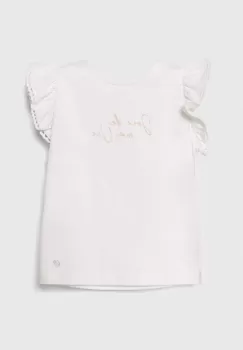 zippy bluza bebe culoarea alb, neted imagine