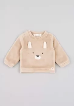 zippy bluza bebe culoarea bej, cu imprimeu imagine