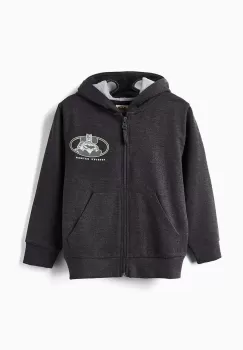 zippy bluza copii culoarea negru, cu gluga, cu imprimeu imagine