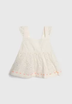 zippy bluza din bumbac pentru bebelusi culoarea bej, neted imagine