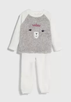 zippy pijama copii culoarea alb, modelator imagine