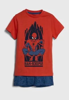 zippy pijamale de bumbac pentru copii culoarea rosu, modelator imagine