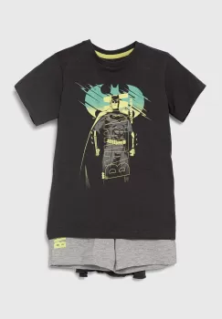 zippy pijamale de bumbac pentru copii x Warner Bros culoarea gri, modelator imagine