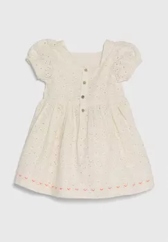 zippy rochie din bumbac pentru bebelusi culoarea bej, mini, evazati imagine