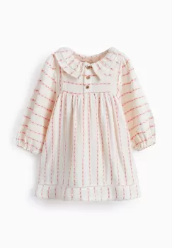 zippy rochie din bumbac pentru bebelusi culoarea bej, mini, evazati imagine