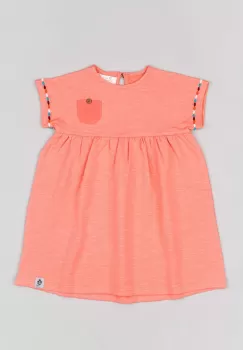 zippy rochie din bumbac pentru bebelusi culoarea portocaliu, mini, oversize imagine