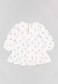 zippy rochie din bumbac pentru copii culoarea alb, mini, evazati imagine