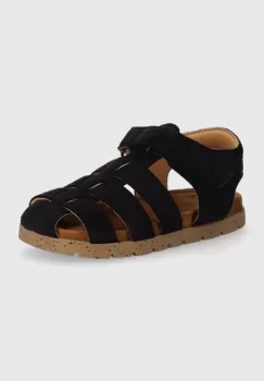zippy sandale din piele intoarsa pentru copii culoarea albastru marin imagine