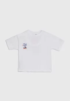 zippy tricou de bumbac pentru copii culoarea alb, cu imprimeu imagine