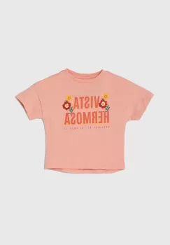 zippy tricou de bumbac pentru copii culoarea portocaliu imagine
