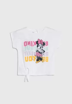 zippy tricou de bumbac pentru copii x Disney culoarea alb imagine