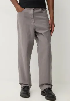 Zoo York pantaloni de bumbac culoarea gri, drept, 60010001 imagine