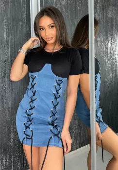 Rochie Denim Corset imagine