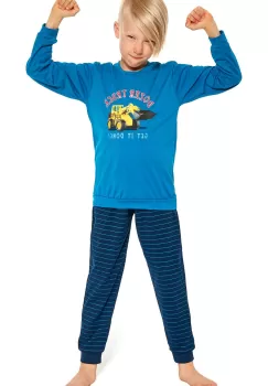 Pijama baieti 1-8 ani, 100% bumbac, Cornette B478-117 Dozer Truck imagine