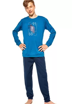 Pijama baieti adolescenti, marimi 170-188 cm, bumbac, Cornette B999-041 Bronx imagine