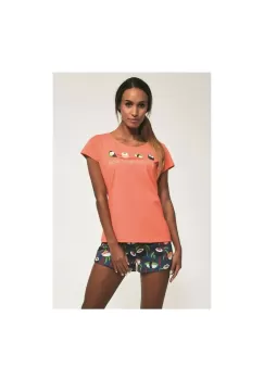 Pijama dama, 100% bumbac, Cornette W370-166 Sushi 2 imagine