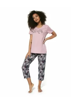 Pijama dama, 100% bumbac, Cornette W393-253 Shine Your Light imagine