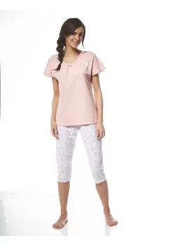 Pijama dama, 100% bumbac, Cornette W695-073 Rose imagine