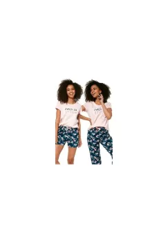 Pijama dama, 3 piese, 100% bumbac, Cornette W388-244 imagine