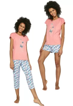 Pijama dama, 3 piese, 100% bumbac, Cornette W665-202 imagine