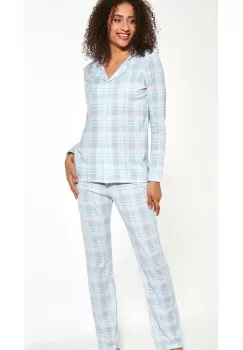 Pijama dama, camasa cu nasturi, 100% bumbac, Cornette W482-284 Susie imagine