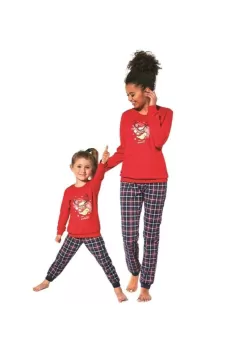 Pijama dama, colectia FAMILIE, Cornette W671-261 Merry Christmas imagine