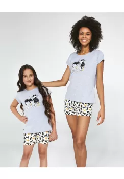 Pijama dama Cornette, colectia mama-fiica, art W628-194 Cats imagine