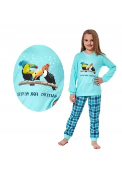 Pijama fete 1-8 ani, 100% bumbac, Cornette G594-082 Waiting for winter imagine