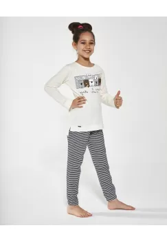 Pijama fete 9-14 ani, 100% bumbac, Cornette G781-129 imagine