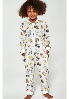 Pijama salopeta pentru fete 1-8 ani, colectia mama-fiica, Cornette G384-146 Dogs 2 imagine