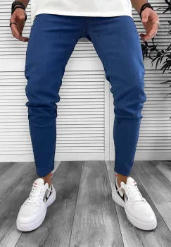 Blugi barbati conici albastri 13009 H2-5 imagine