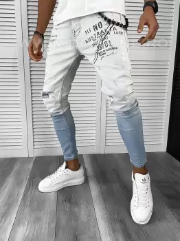 Blugi barbati conici albastri 364 G3-4* imagine