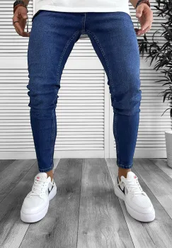 Blugi barbati conici albastri 608 F3-3 imagine