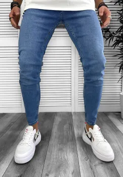 Blugi barbati conici albastri 6081 imagine