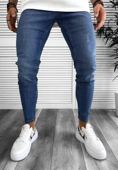 Blugi barbati conici albastri 6721 imagine