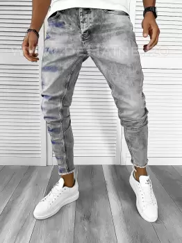 Blugi barbati conici gri B9433 M imagine