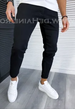 Blugi barbati conici negri cu mici defecte 2120 D2-5.4 imagine