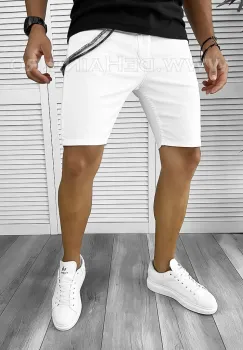 Blugi barbati scurti conici albi cu mic defect DEF755 D4-5.2 imagine