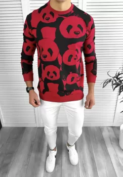 Bluza barbati slim fit rosie K294 Y 17.3-1 imagine