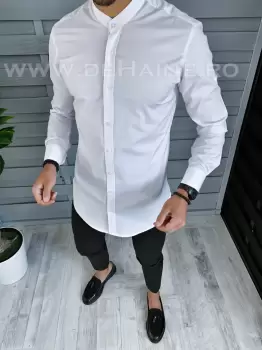 Camasa barbati alba slim fit B1341 11-5 imagine