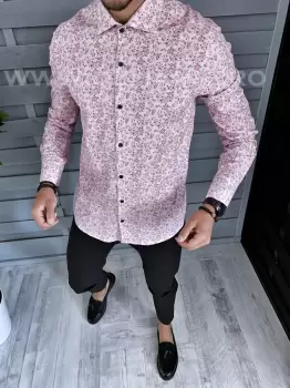 Camasa barbati cu imprimeu slim fit A5593 V7-4 imagine