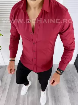 Camasa barbati grena slim fit B5039 W2-1 E 17-4 imagine