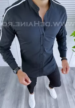 Camasa barbati neagra slim fit B2135 W12-3.1.2 E imagine