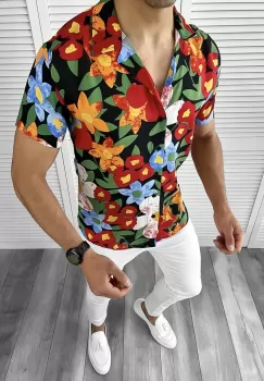 Camasa barbati PREMIUM cu imprimeu 11749 imagine